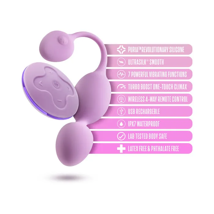 Raine Vibrating Kegel Ball with Remote Control Blush Female Sex Toys