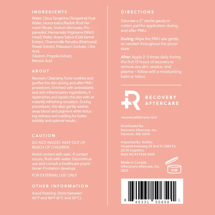 Recovery Vibrators Recovery Cleansing Toner 4oz