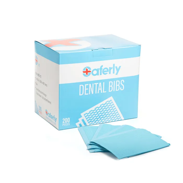Saferly Anal Saferly Dental Bibs 13 x 18 Box of 200 Pick Color