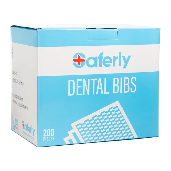 Saferly Anal Saferly Dental Bibs 13 x 18 Box of 200 Pick Color