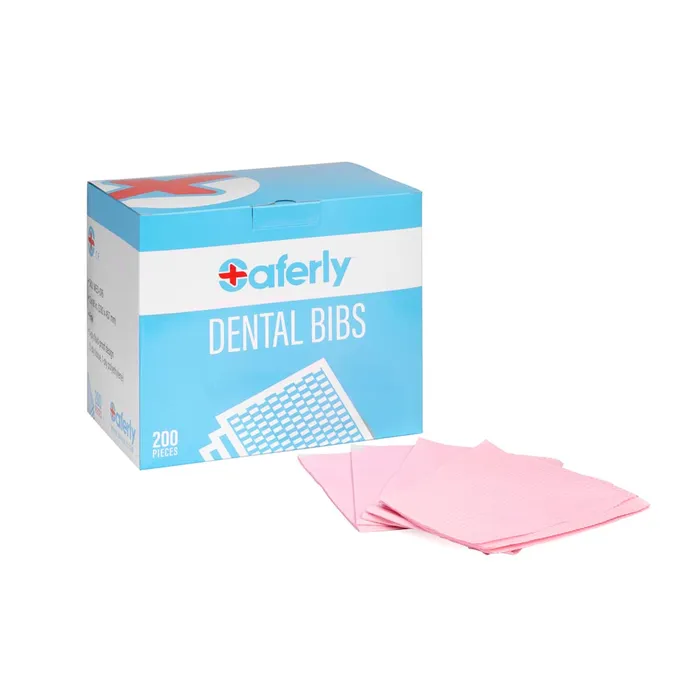 Saferly Anal Saferly Dental Bibs 13 x 18 Box of 200 Pick Color