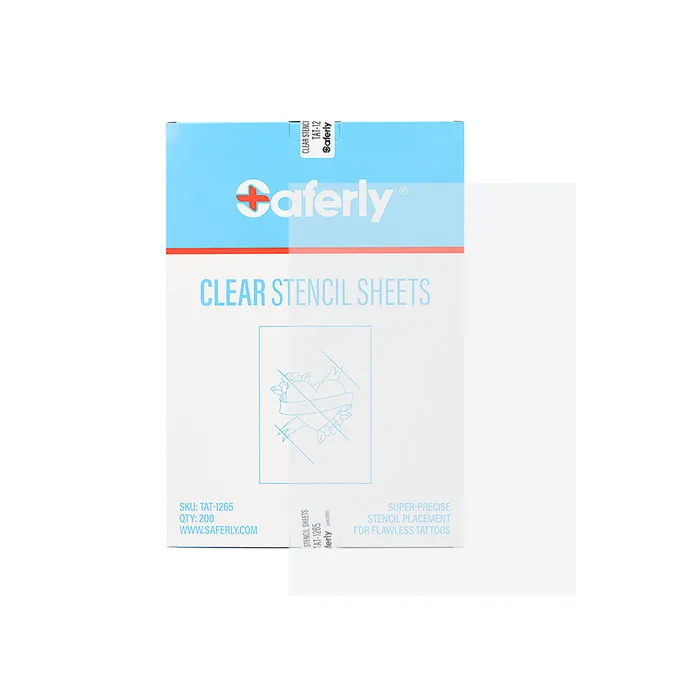 Saferly Clear Tattoo Stencil Insert 812 x 11 200 Sheets Saferly Dildos