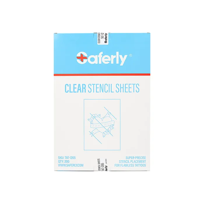 Saferly Clear Tattoo Stencil Insert 812 x 11 200 Sheets Saferly Dildos
