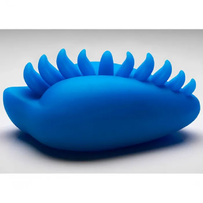 Shagger Extreme Textured Dildo Base for Harness Play by Bumpher Azure Blue Bananapants Anal