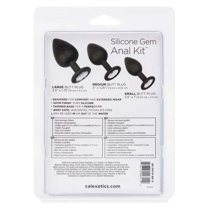 Silicone Gem Anal Sex Trainer Kit by Cal Exotics California Exotics Anal