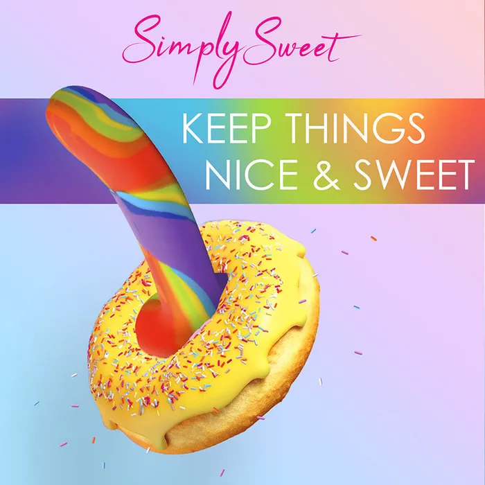 Simply Sweet 7 Rainbow Silicone Dildo Curve Toys Dildos