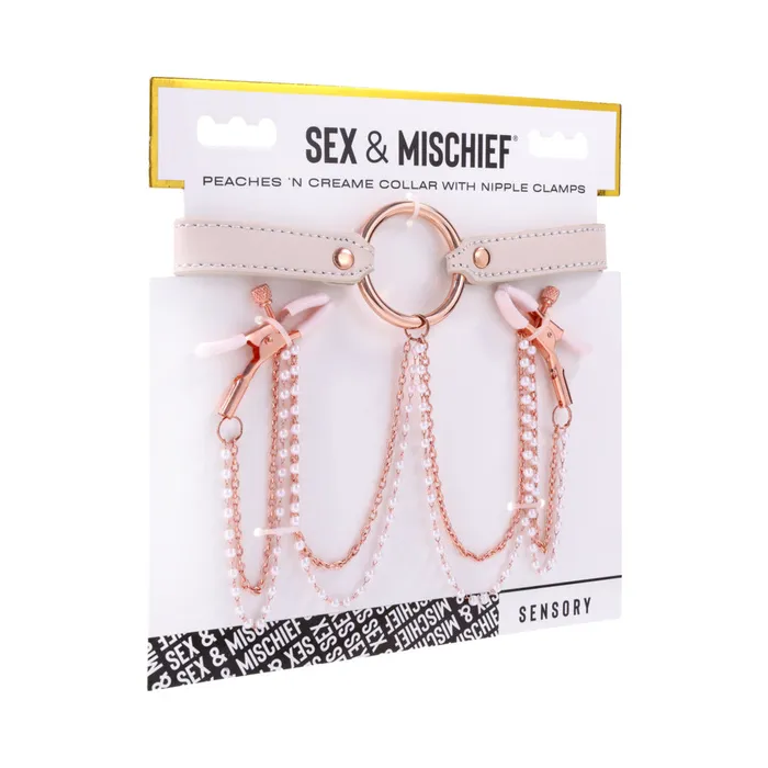Sportsheets Vibrators Peaches n Cream Collar and Nipple Clamps