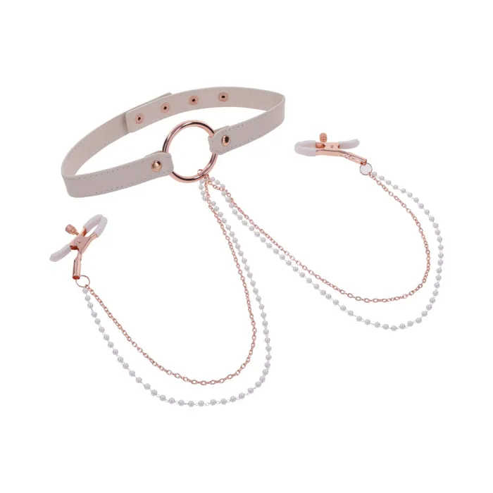 Sportsheets Vibrators Peaches n Cream Collar and Nipple Clamps
