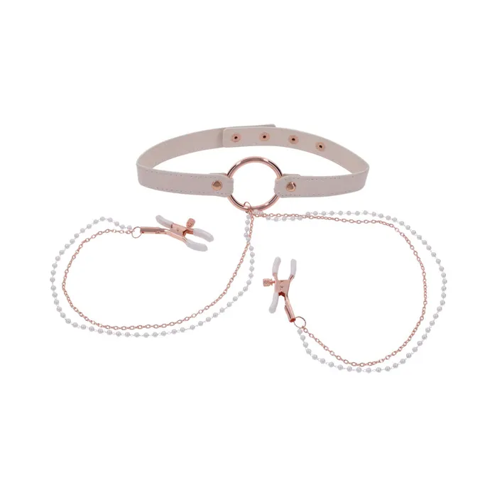 Sportsheets Vibrators Peaches n Cream Collar and Nipple Clamps