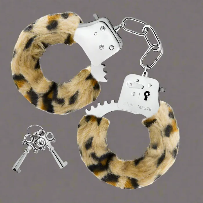 Temptasia Furry Cuffs Handcuffs Various Colors Blush Couples