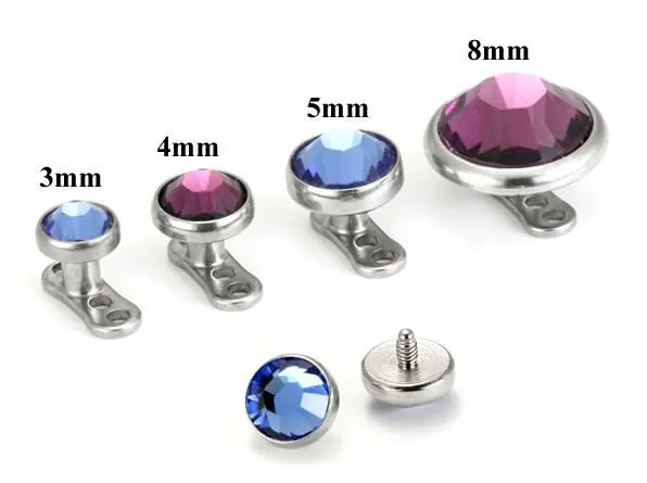 Tilum 14g 12g Internally Threaded 4mm Magnetic Dermal Base for Magnetic Top Price Per 1 Tilum Anal