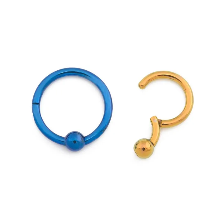Tilum 14g Titanium Captive Bead Hinged Clicker Ring Price Per 1 Tilum Male Sex Toys