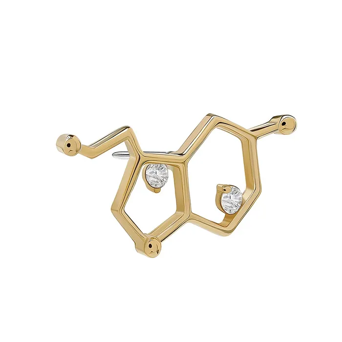 Tilum 14kt Yellow Gold Serotonin Molecule Threadless Top Price Per 1 Tilum Vibrators