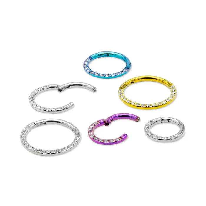 Tilum 16g Jeweled Sector Titanium Clicker Price Per 1 Tilum Vibrators