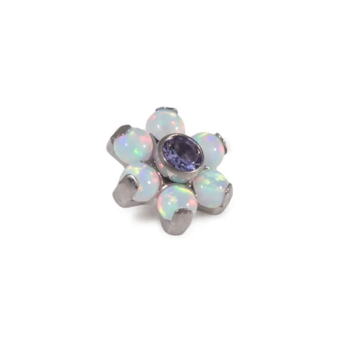 Tilum Male Sex Toys Tilum 14g12g Internally Threaded Titanium Flower Top with White Opal Petals Choose Center Jewel Color Price Per 1 Tilum Male Sex Toys Tilum 14g12g Internally Threaded Titanium Flower Top with White Opal Petals Choose Center Jewel Color Price Per 1