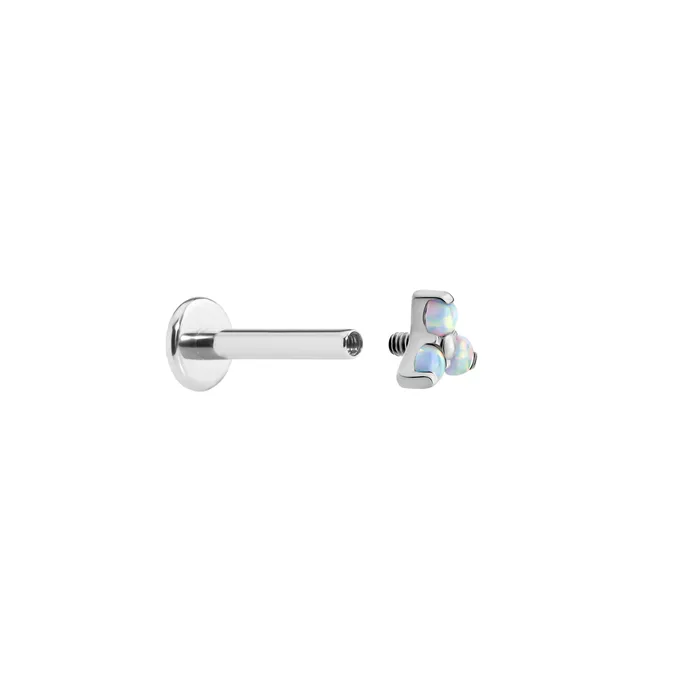 Tilum Male Sex Toys Tilum 14g12g Internally Threaded Titanium Opal Trinity Top Small Price Per 1