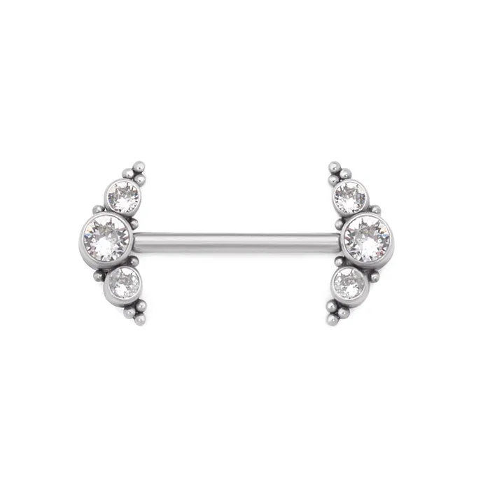 Tilum Nipple Clitoral Toys Tilum 14g 15mm Internal Jeweled Arrow Titanium Nipple Barbell Price Per 1