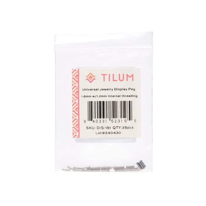 Tilum Replacement Pegs for Jewelry Display Blocks Pick Threading Bag of 25 Tilum Anal