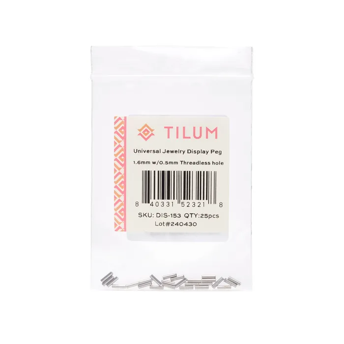 Tilum Replacement Pegs for Jewelry Display Blocks Pick Threading Bag of 25 Tilum Anal