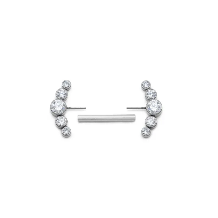 Tilum Tilum 14g 916 Crystal Jewel Arrow Titanium Threadless Nipple Barbell Female Sex Toys