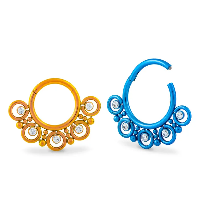Tilum Tilum 16g Jeweled Bubbles Titanium Clicker Price Per 1 Vibrators