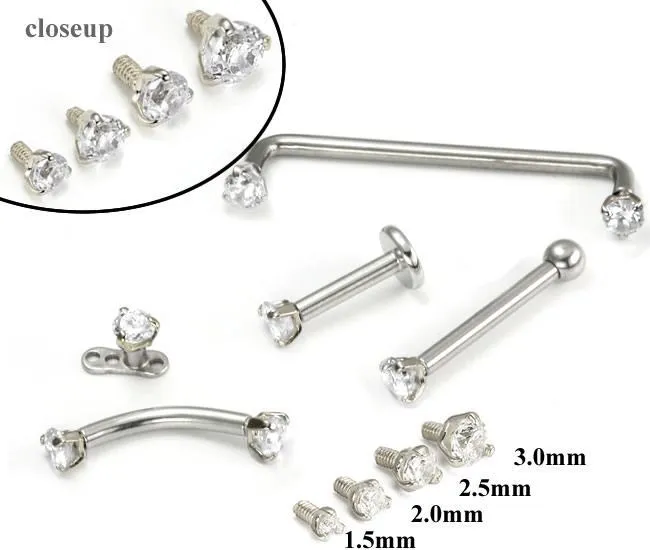 Tilum Vibrators Tilum 14g12g Internally Threaded White Gold Jewel Top Price Per 1 Tilum Vibrators Tilum 14g12g Internally Threaded White Gold Jewel Top Price Per 1