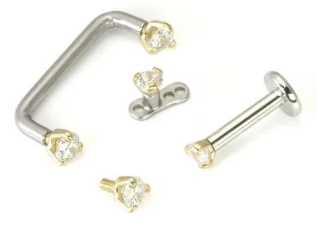 Tilum Vibrators Tilum 14g12g Internally Threaded Yellow Gold Jewel Top Price Per 1