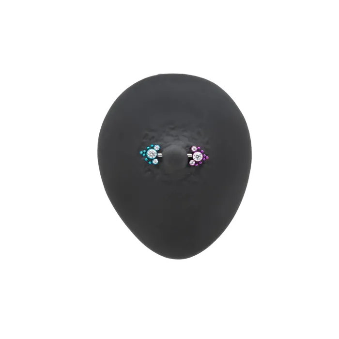 Tilum Vibrators Tilum Threadless Triple Jeweled Navi Titanium Top Price Per 1