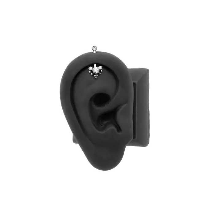 Tilum Vibrators Tilum Threadless Triple Jeweled Navi Titanium Top Price Per 1