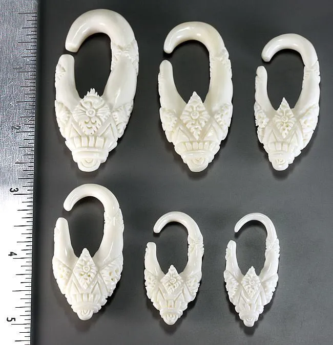 Vibrators Elementals Organics Baroque Carved Bone Hanger Price Per 1