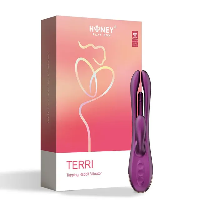 Vibrators Honey Play Box Terri AppControlled Kinky Finger Tapping Rabbit Vibrator Purple