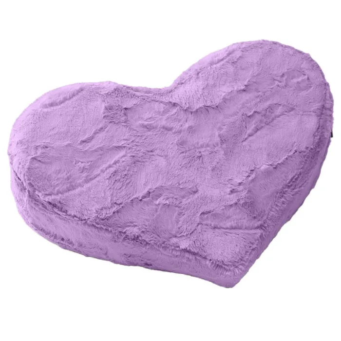 Vibrators Liberator Liberator Faux Fur Heart Wedge Sex Positioning Pillow Purple