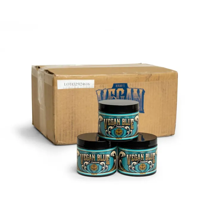 Vibrators Nikkos Vegan Blue Cream 4oz Jars Case of 24 Anchored Products Inc Vibrators Nikkos Vegan Blue Cream 4oz Jars Case of 24 Anchored Products Inc