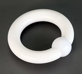 Vibrators Painful Pleasures 14g00g White Acrylic Captive Rings