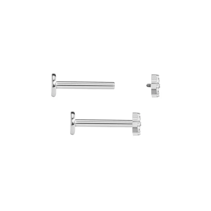 Vibrators Tilum 14g12g Internal Jewel Flower Titanium Top Price Per 1 Tilum