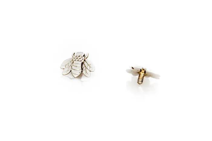 Vibrators Tilum Tilum 18g16g Internally Threaded 14kt White Gold Bumble Bee Top Price Per 1 Vibrators Tilum Tilum 18g16g Internally Threaded 14kt White Gold Bumble Bee Top Price Per 1
