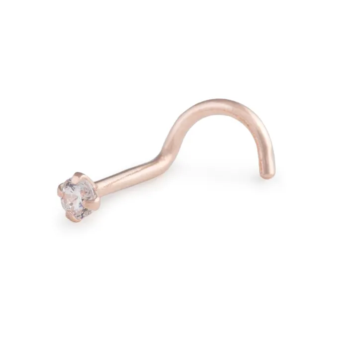Vibrators Tilum Tilum 20g Rose Gold Crystal Jewel Nose Screw