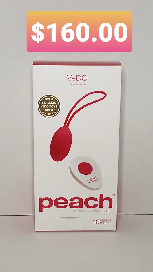 Vibrators Vedo Peach Rechargeable Egg Pleasher Spot