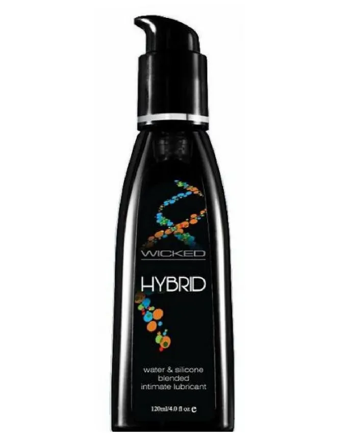 Wicked Lubes Lubricants Wicked Hybrid Silicone and Water Based Fragrance Free Personal Lubricant 4oz