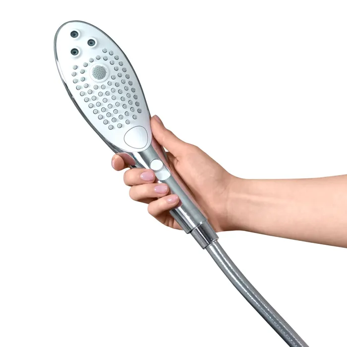 Womanizer Male Sex Toys Womanizer Wave Water Pulsing Shower Masturbator Chrome