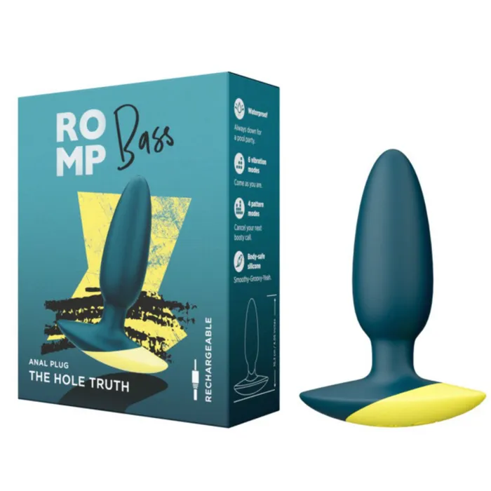 WOW Male Sex Toys Romp Bass Vibrating Beginner Anal Plug Teal